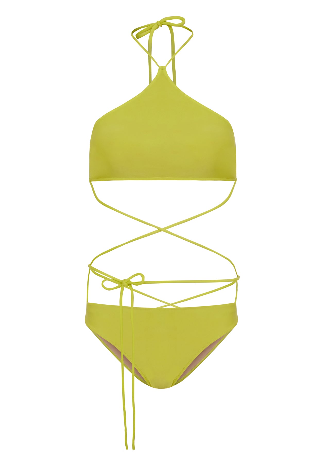 Solid Citrus Wraparound Bikini Product