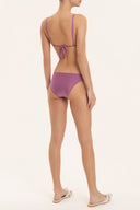 Solid Lilac Bikini With Straps Back