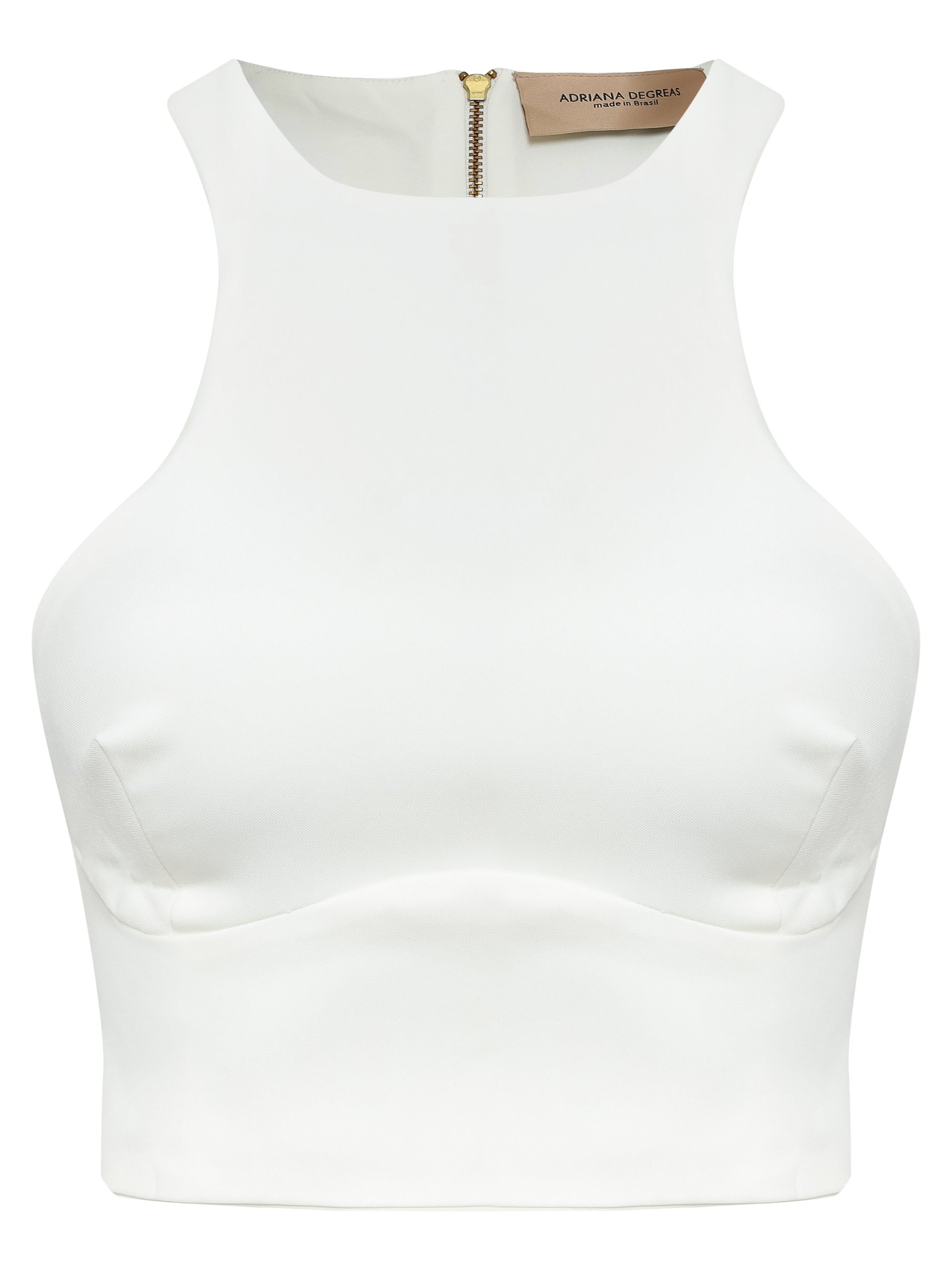 Solid Off White Cut Out Detail Top Product