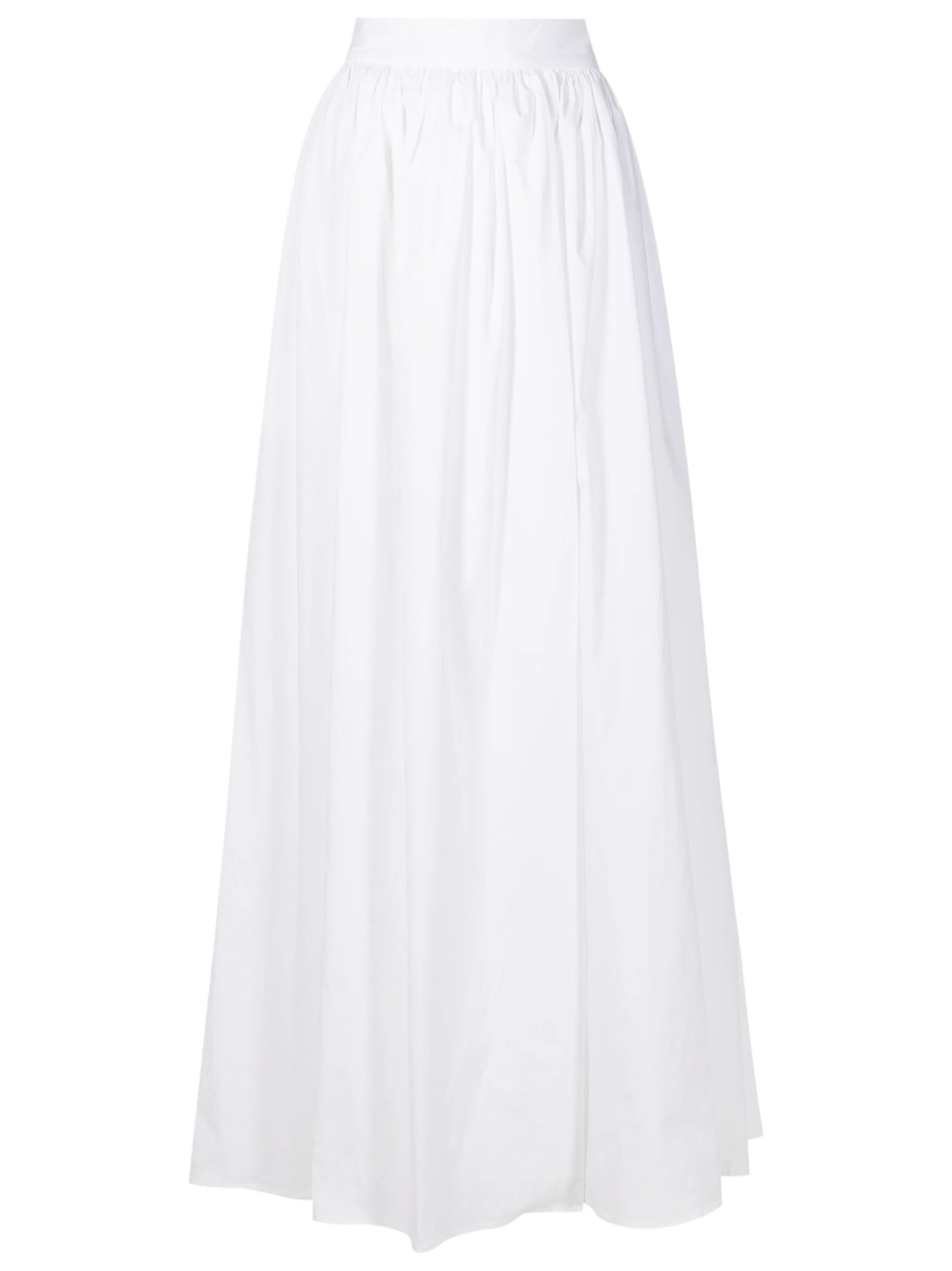 Solid Off White Long Skirt