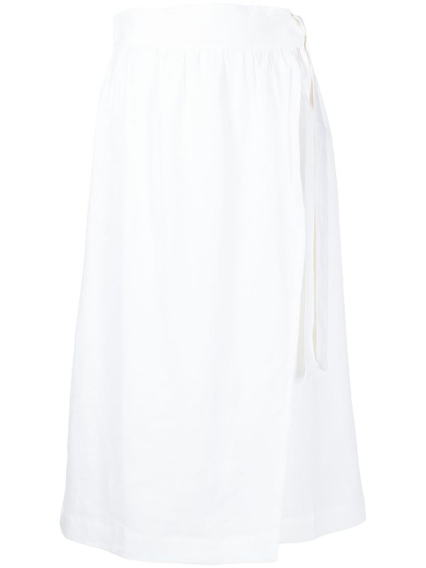 Solid Off White Midi Skirt Product