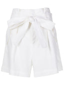 Solid Off White Shorts With Sash Product