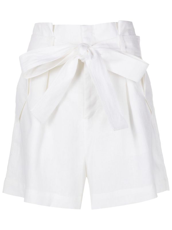 Solid Off White Shorts With Sash Product