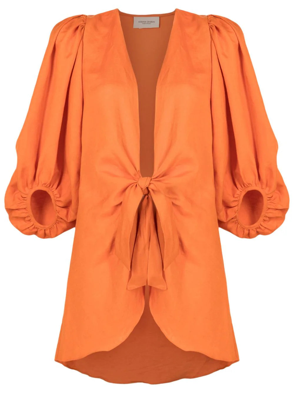 Solid Orange Shirt With Voluminous Sleeves Product