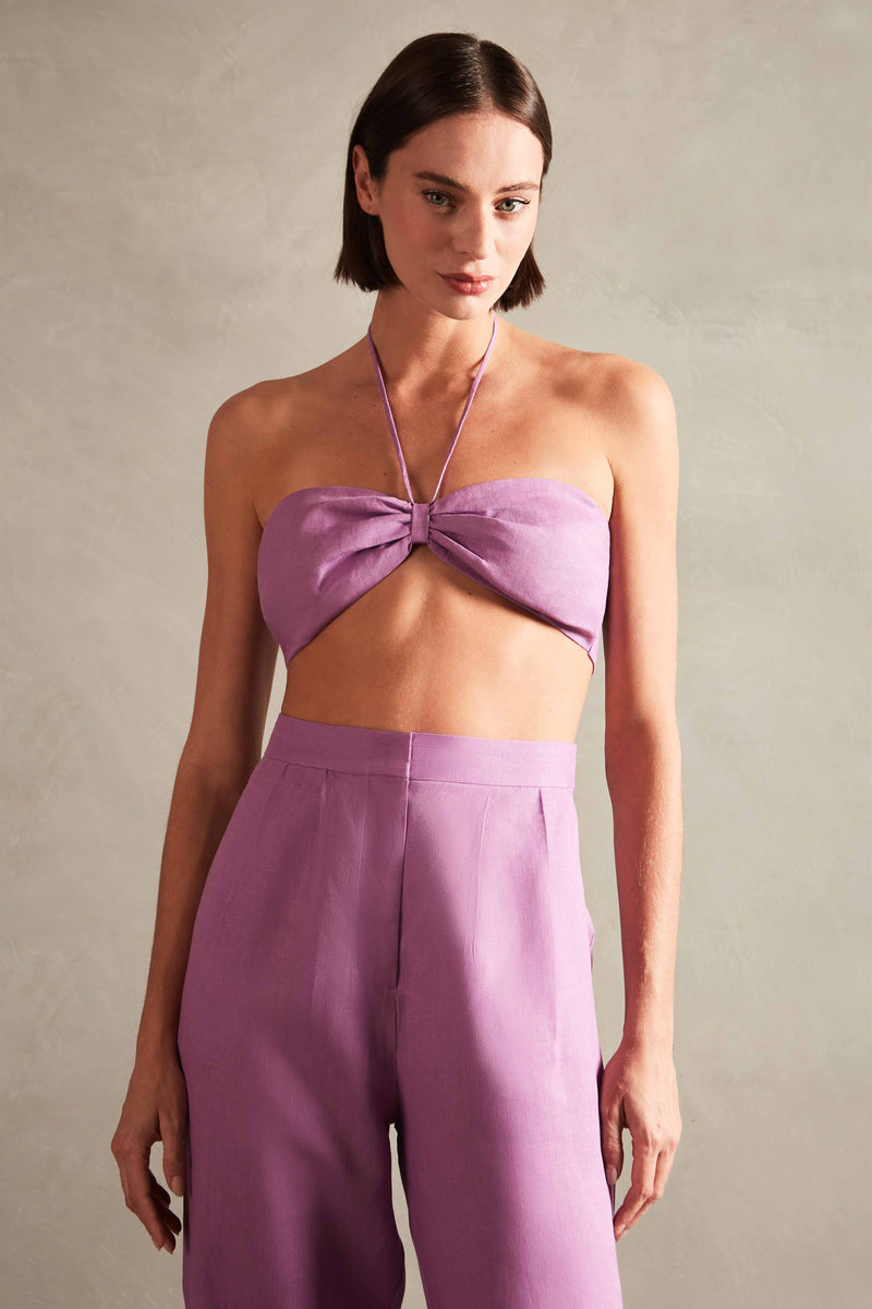 Solid Top With Straps Purple Detail