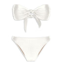 Spray Of Flower Solid High-Leg Strapless Bikini Off White Product
