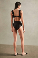 Timeless Black High-Waisted Bikini With Straps Back