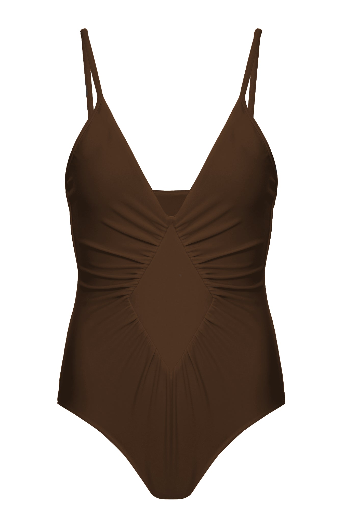 Timeless Brown Frilled Swimsuit Product