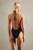 Timeless Halterneck Swimsuit With Knot Back