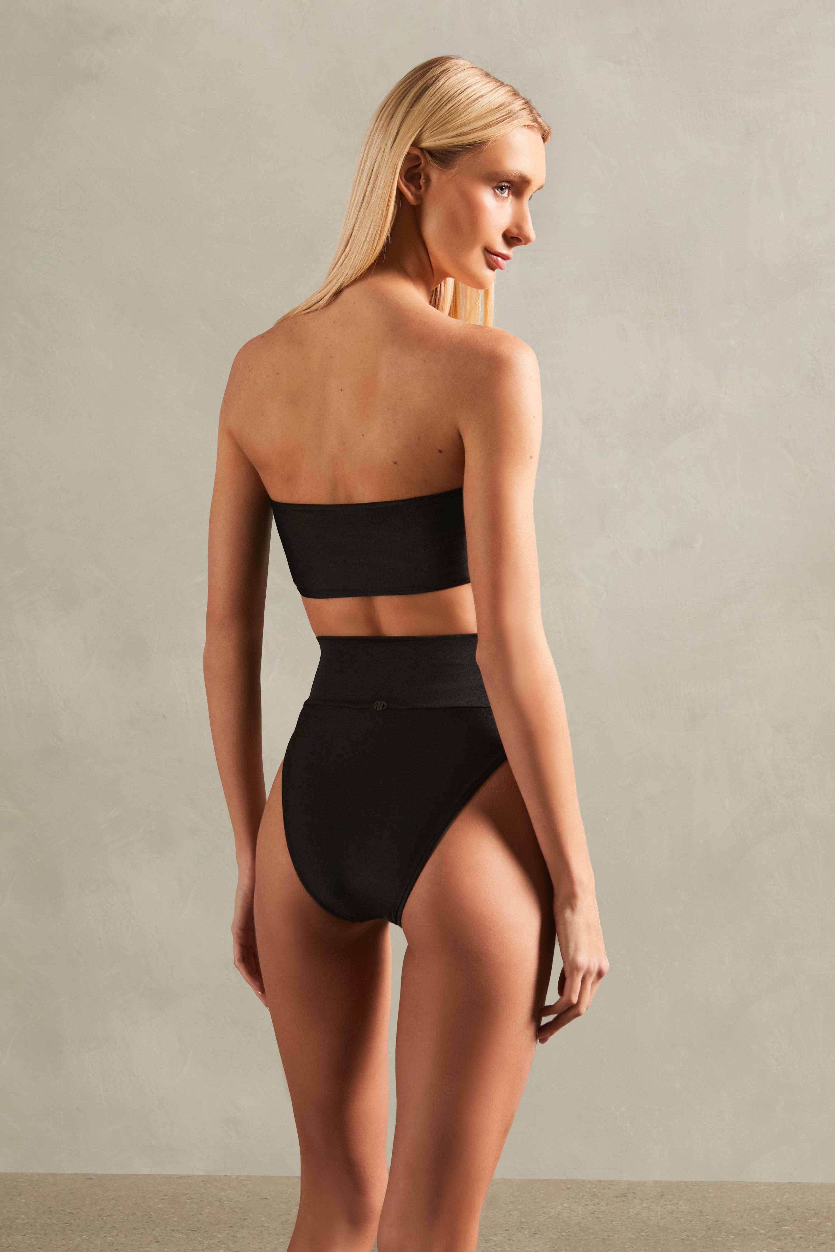 Réseau High-Leg Bandeau Bikini