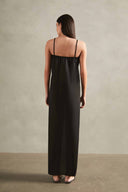 Timeless Long Dress With Front Slit Back
