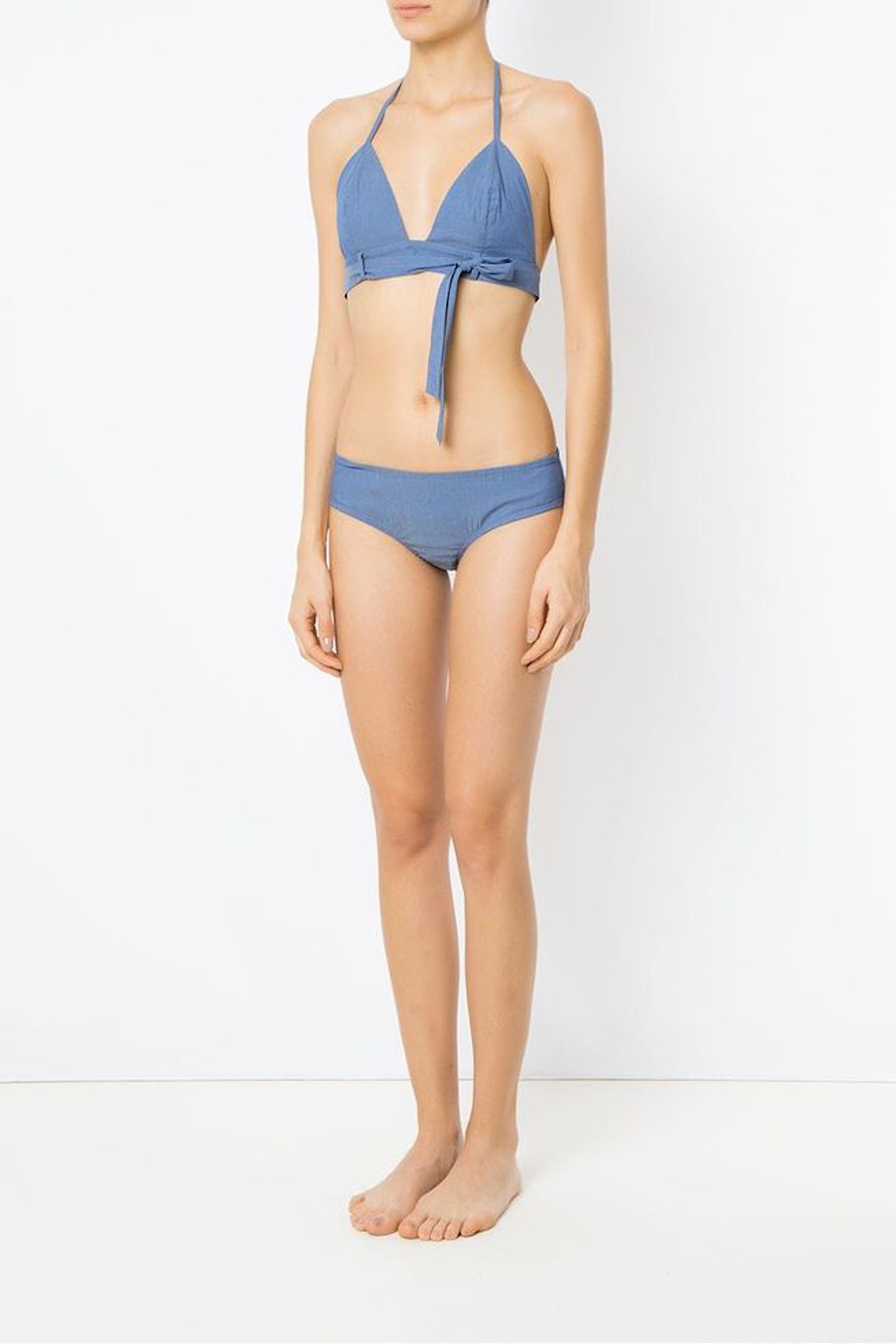 Triangle Bikini With Knot Detail Front