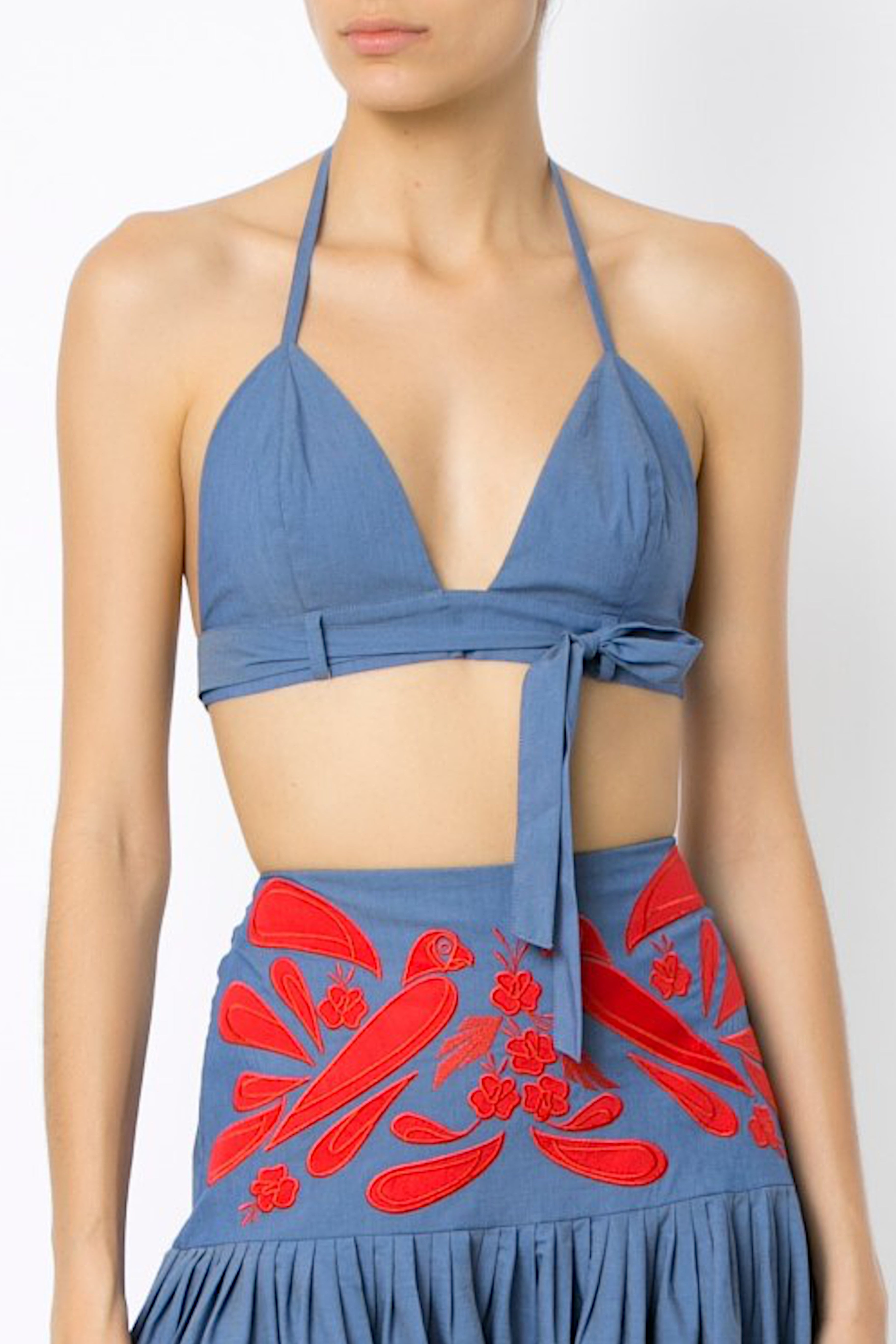 Triangle Bikini With Knot Detail Top