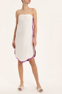 Linen Strapless Short Dress