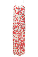 Hearts Front-Slit Long Dress