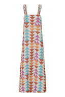 Colibri Shoulder-Pad Long Dress