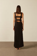 Solid Long Dress With Open Sides