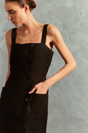 Solid Straps Mini Dress