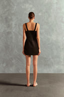 Solid Straps Mini Dress