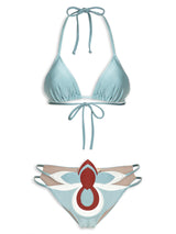 Vintage Orchid Solid High-Waisted Triangle Bikini Product