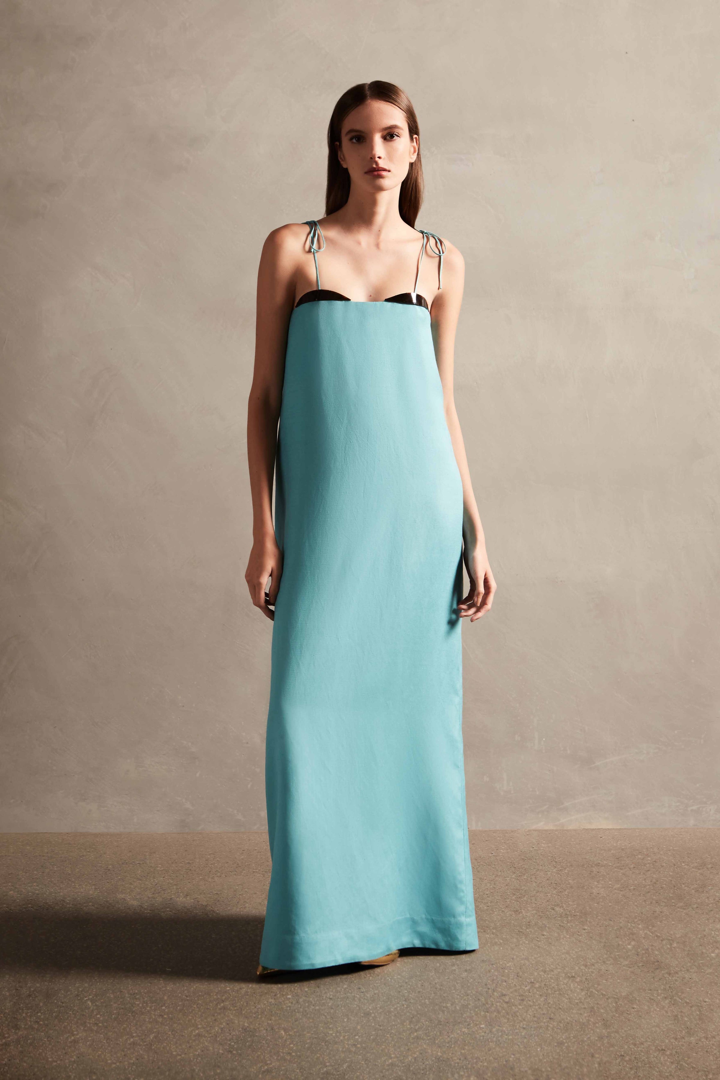 Long Tulle Dress with Beaded Straps Orchid Plus Size