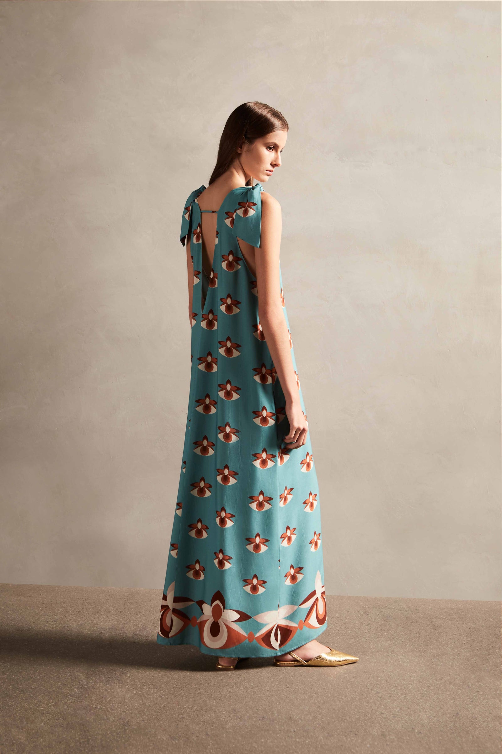 Chiffon Long Dresses with Lace Straps Orchid