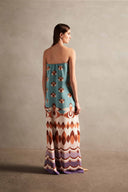 Vintage Strapless Long Dress Back