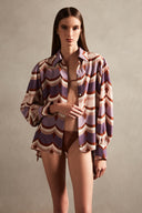 Vintage Waves Long-Sleeved Shirt Front