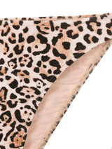 Leopard High-Leg Strapless Bikini