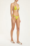 Hemp Leopard Print Detail Long Triangle Bikini