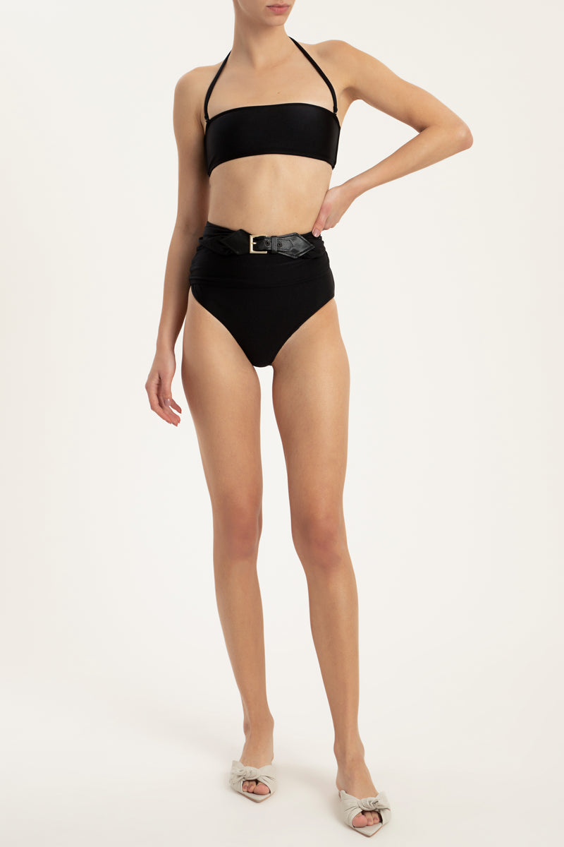 Solid Hot Pants Bikini With Buckle Detail – Adriana Degreas