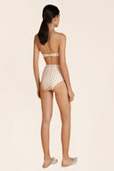 Tangerine Pois High-Waisted Bikini