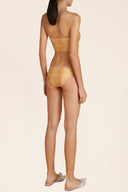 Tortoise Strapless Bikini With Double Knot