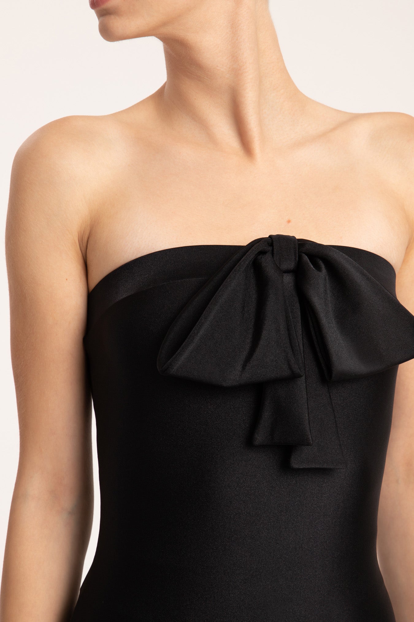 Bain Couture Black Strapless Swimsuit Detail