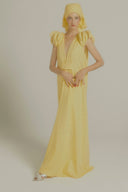 Banana Long Dress with Bananas Detail Front