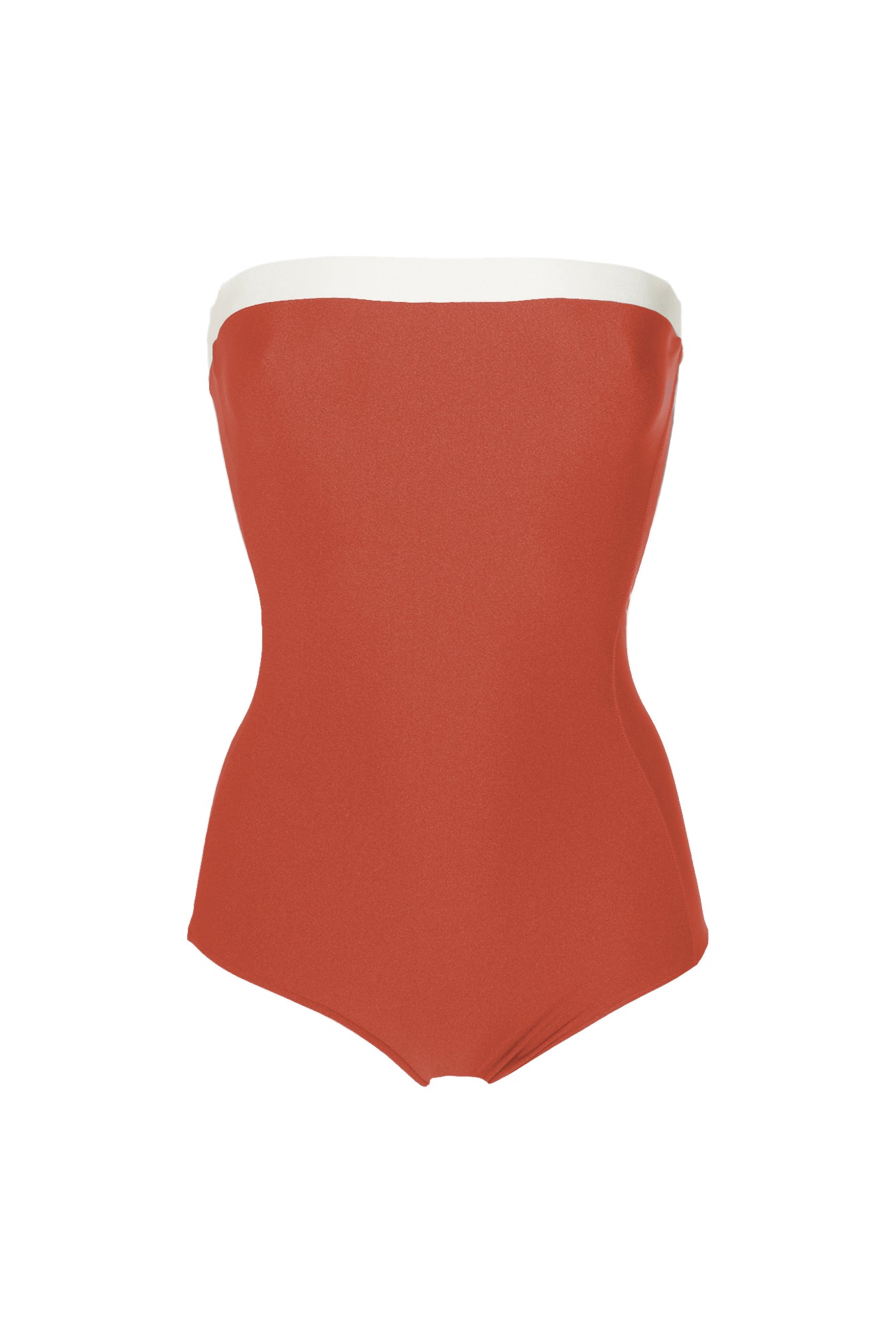 Bicolor Ginger Off White Strapless Swimsuit Product