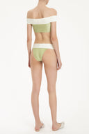 Bicolor Off-The-Shoulder Bikini Back