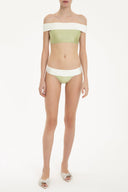 Bicolor Off-The-Shoulder Bikini Front