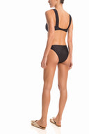 Black Strawberry High Leg Bikini Back