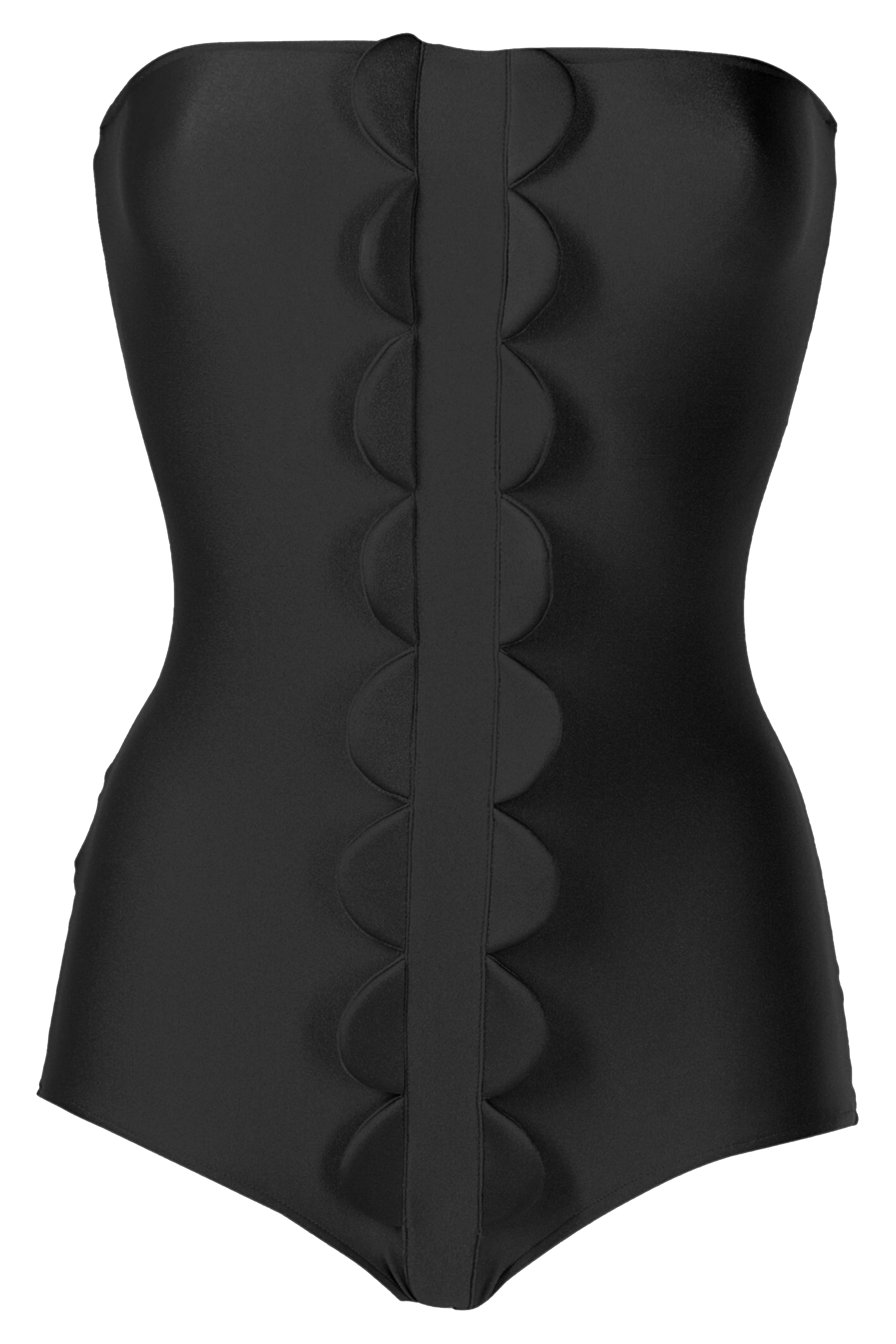 Bubble Black Strapless Detailed Swimsuit Product