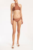 Bubble Brown Halterneck Bikini Front
