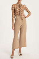 Pied De Poule Shirt With Tie