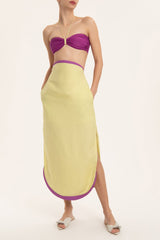 Linen Top & Long Skirt Set
