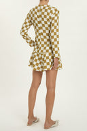 Carre Vintage Long-Sleeved Ruff Jumpsuit Back
