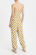 Carre Vintage Strapless Jumpsuit With Knot Back