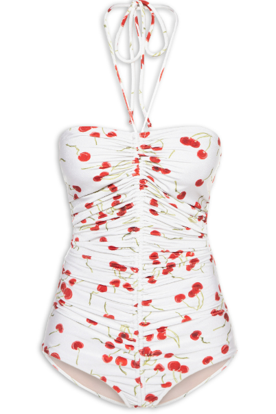 Cherry Bomb Off White Strapless Frilled Swimsuit Product