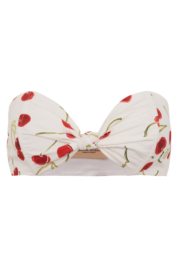 Cherry Bomb Off White Strapless Top Product