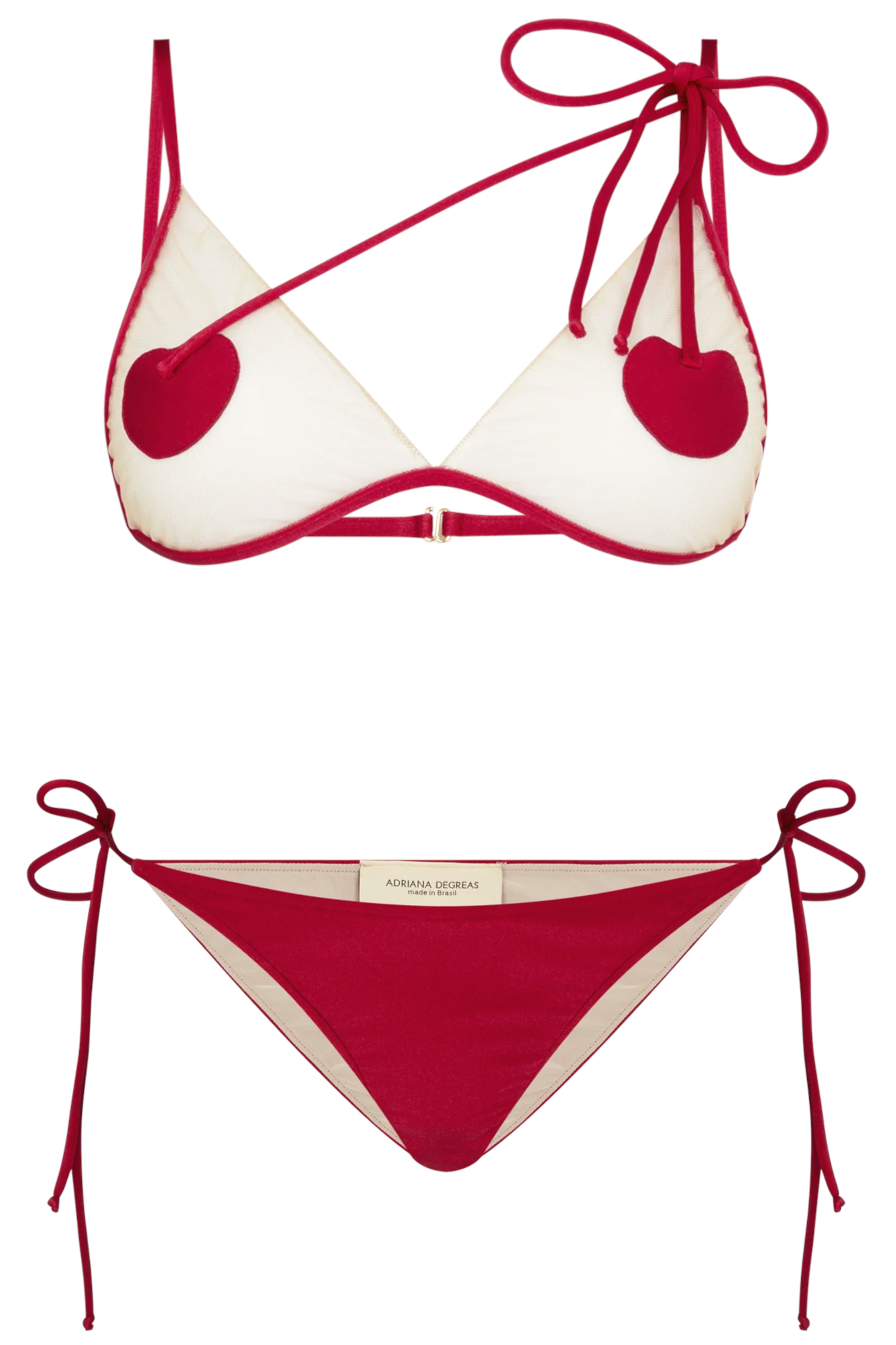 Cherry Bomb Tulle Triangle Bikini With Ties Product