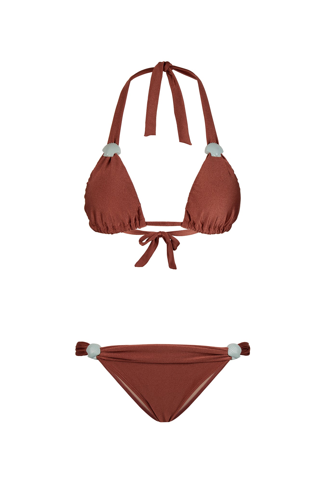 Cinque Terre Brown Long Triangle Bikini Product