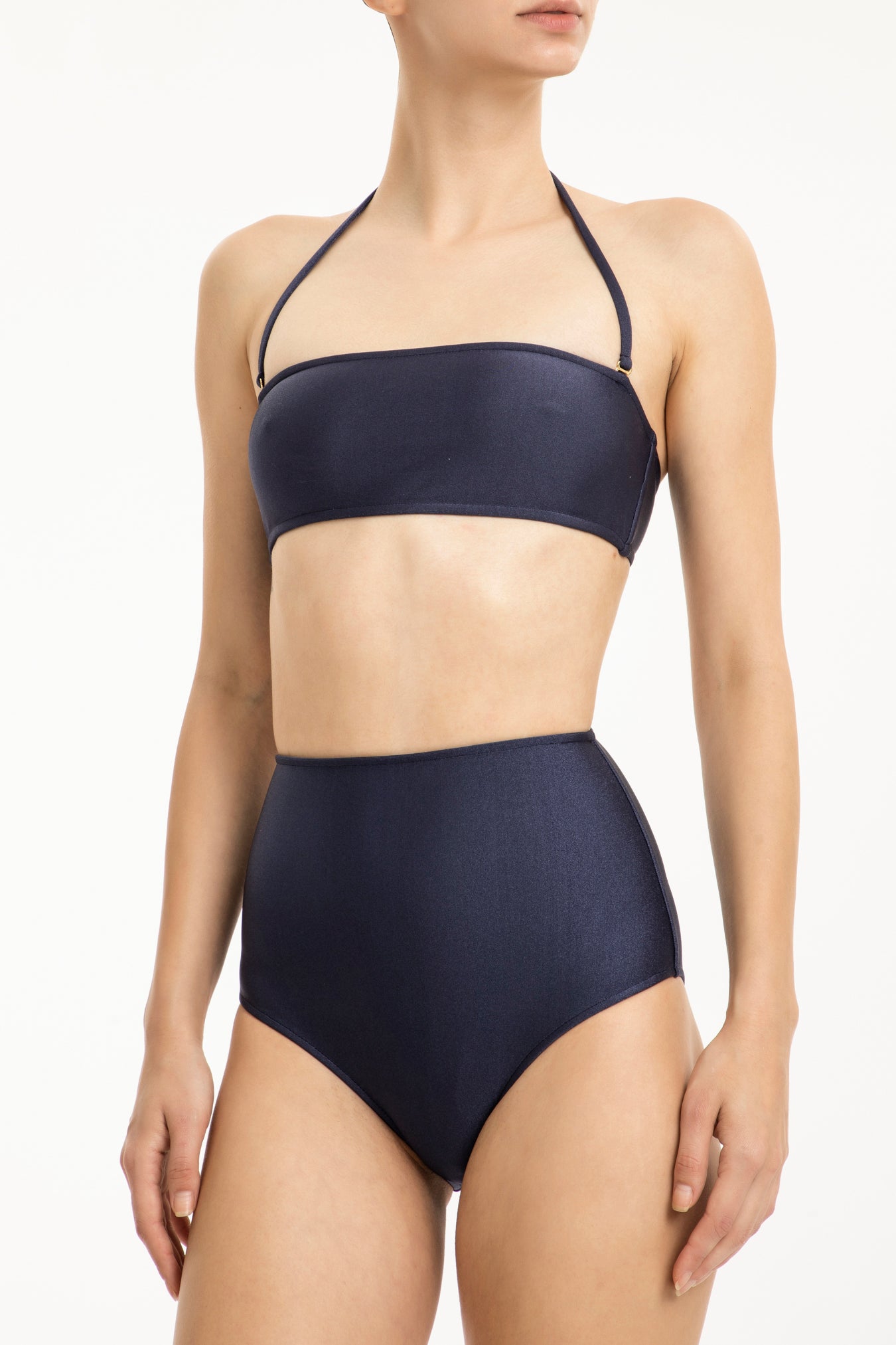 Classic Blue Navy Bandeau Top Front 2